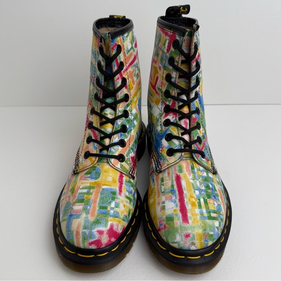 Vintage Dr. Martens England Rainbow Quaser 1460 White Leather MIE Boots UK 3 - Picture 3 of 16